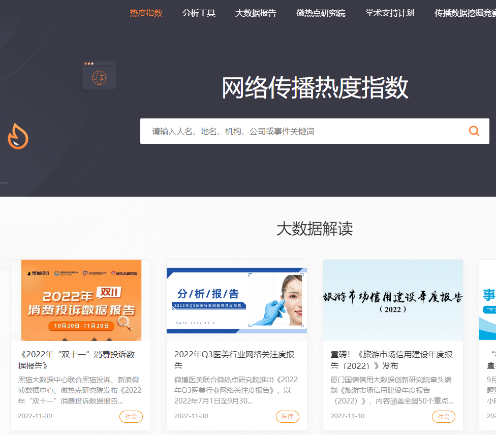 微热点大数据平台